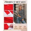 image:imageZeagoo Women Long Sleeve Shirts Slim Fit Going Out Tops Crewneck Basic Tee  Stretchy Fitted Tops for Casual Versatile TShirt Soft Layering Shirts Perfect for Summer and Fall OutfitsDark Gray