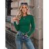 image:imageZeagoo Women Long Sleeve Shirts Slim Fit Going Out Tops Crewneck Basic Tee  Stretchy Fitted Tops for Casual Versatile TShirt Soft Layering Shirts Perfect for Summer and Fall OutfitsGreen