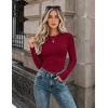image:imageZeagoo Women Long Sleeve Shirts Slim Fit Going Out Tops Crewneck Basic Tee  Stretchy Fitted Tops for Casual Versatile TShirt Soft Layering Shirts Perfect for Summer and Fall OutfitsWine Red