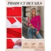 image:imageZeagoo Women Long Sleeve Shirts Slim Fit Going Out Tops Crewneck Basic Tee  Stretchy Fitted Tops for Casual Versatile TShirt Soft Layering Shirts Perfect for Summer and Fall OutfitsRose Red