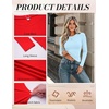 image:imageZeagoo Women Long Sleeve Shirts Slim Fit Going Out Tops Crewneck Basic Tee  Stretchy Fitted Tops for Casual Versatile TShirt Soft Layering Shirts Perfect for Summer and Fall OutfitsLight Blue