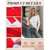 image:imageZeagoo Women Long Sleeve Shirts Slim Fit Going Out Tops Crewneck Basic Tee  Stretchy Fitted Tops for Casual Versatile TShirt Soft Layering Shirts Perfect for Summer and Fall OutfitsWhite
