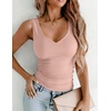 image:imageZeagoo Womens Double Lined V Neck Tank Tops Summer Slim Fit Outfits  Casual Basic Layering Tank Tops Sleeveless Tops For Women Cute Going Out Tops Womens Summer Tops Women Fall ClothesMauve Pink