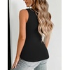 image:imageZeagoo Womens Double Lined V Neck Tank Tops Summer Slim Fit Outfits  Casual Basic Layering Tank Tops Sleeveless Tops For Women Cute Going Out Tops Womens Summer Tops Women Fall ClothesBlack