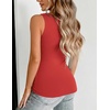 image:imageZeagoo Womens Double Lined V Neck Tank Tops Summer Slim Fit Outfits  Casual Basic Layering Tank Tops Sleeveless Tops For Women Cute Going Out Tops Womens Summer Tops Women Fall ClothesRed