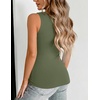 image:imageZeagoo Womens Double Lined V Neck Tank Tops Summer Slim Fit Outfits  Casual Basic Layering Tank Tops Sleeveless Tops For Women Cute Going Out Tops Womens Summer Tops Women Fall ClothesArmy Green
