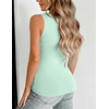 image:imageZeagoo Womens Double Lined V Neck Tank Tops Summer Slim Fit Outfits  Casual Basic Layering Tank Tops Sleeveless Tops For Women Cute Going Out Tops Womens Summer Tops Women Fall ClothesMint Green