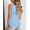 image:imageZeagoo Womens Double Lined V Neck Tank Tops Summer Slim Fit Outfits  Casual Basic Layering Tank Tops Sleeveless Tops For Women Cute Going Out Tops Womens Summer Tops Women Fall ClothesLight Blue