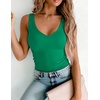 image:imageZeagoo Womens Double Lined V Neck Tank Tops Summer Slim Fit Outfits  Casual Basic Layering Tank Tops Sleeveless Tops For Women Cute Going Out Tops Womens Summer Tops Women Fall ClothesGreen