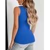 image:imageZeagoo Womens Double Lined V Neck Tank Tops Summer Slim Fit Outfits  Casual Basic Layering Tank Tops Sleeveless Tops For Women Cute Going Out Tops Womens Summer Tops Women Fall ClothesRoyal Blue