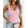 image:imageZeagoo Womens Double Lined V Neck Tank Tops Summer Slim Fit Outfits  Casual Basic Layering Tank Tops Sleeveless Tops For Women Cute Going Out Tops Womens Summer Tops Women Fall ClothesPink