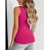 image:imageZeagoo Womens Double Lined V Neck Tank Tops Summer Slim Fit Outfits  Casual Basic Layering Tank Tops Sleeveless Tops For Women Cute Going Out Tops Womens Summer Tops Women Fall ClothesHot Pink
