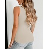 image:imageZeagoo Womens Double Lined V Neck Tank Tops Summer Slim Fit Outfits  Casual Basic Layering Tank Tops Sleeveless Tops For Women Cute Going Out Tops Womens Summer Tops Women Fall ClothesAlmond