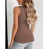 image:imageZeagoo Womens Double Lined V Neck Tank Tops Summer Slim Fit Outfits  Casual Basic Layering Tank Tops Sleeveless Tops For Women Cute Going Out Tops Womens Summer Tops Women Fall ClothesBrown