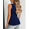 image:imageZeagoo Womens Double Lined V Neck Tank Tops Summer Slim Fit Outfits  Casual Basic Layering Tank Tops Sleeveless Tops For Women Cute Going Out Tops Womens Summer Tops Women Fall ClothesNavy Blue