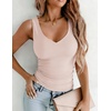 image:imageZeagoo Womens Double Lined V Neck Tank Tops Summer Slim Fit Outfits  Casual Basic Layering Tank Tops Sleeveless Tops For Women Cute Going Out Tops Womens Summer Tops Women Fall ClothesChampagne
