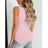 image:imageZeagoo Womens Double Lined V Neck Tank Tops Summer Slim Fit Outfits  Casual Basic Layering Tank Tops Sleeveless Tops For Women Cute Going Out Tops Womens Summer Tops Women Fall ClothesPink