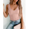 image:imageZeagoo Womens Double Lined V Neck Tank Tops Summer Slim Fit Outfits  Casual Basic Layering Tank Tops Sleeveless Tops For Women Cute Going Out Tops Womens Summer Tops Women Fall ClothesMauve Pink