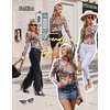 image:imageZeagoo Womens Mesh Long Sleeve Tops Mock Neck Going Out See Through Shirts  Sexy Sheer Blouses Layering Tops Clubwear Outfits 2026 Fall Clothes Country Concert Tops UndershirtWf66
