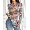 image:imageZeagoo Womens Mesh Long Sleeve Tops Mock Neck Going Out See Through Shirts  Sexy Sheer Blouses Layering Tops Clubwear Outfits 2026 Fall Clothes Country Concert Tops UndershirtWf66