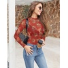 image:imageZeagoo Womens Mesh Long Sleeve Tops Mock Neck Going Out See Through Shirts  Sexy Sheer Blouses Layering Tops Clubwear Outfits 2026 Fall Clothes Country Concert Tops UndershirtSf328