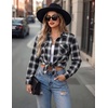 image:imageZeagoo Womens Plaid Flannel Shirt Long Sleeve Top Casual Button Down Blouse  Flannel Plaid ShirtCotton FabricLoose Fit BlouseBusiness Casual Outfits2026 Fashion Fall Western Shacket JacketBlack White
