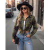image:imageZeagoo Womens Plaid Flannel Shirt Long Sleeve Top Casual Button Down Blouse  Flannel Plaid ShirtCotton FabricLoose Fit BlouseBusiness Casual Outfits2026 Fashion Fall Western Shacket JacketGreen Black