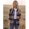 image:imageZeagoo Womens Plaid Flannel Shirt Long Sleeve Top Casual Button Down Blouse  Flannel Plaid ShirtCotton FabricLoose Fit BlouseBusiness Casual Outfits2026 Fashion Fall Western Shacket JacketCaramel Black