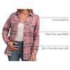 image:imageZeagoo Womens Plaid Flannel Shirt Long Sleeve Top Casual Button Down Blouse  Flannel Plaid ShirtCotton FabricLoose Fit BlouseBusiness Casual Outfits2026 Fashion Fall Western Shacket JacketPink2