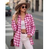 image:imageZeagoo Womens Plaid Flannel Shirt Long Sleeve Top Casual Button Down Blouse  Flannel Plaid ShirtCotton FabricLoose Fit BlouseBusiness Casual Outfits2026 Fashion Fall Western Shacket Jacket1rose