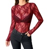 Lace Wine Red