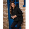 image:imageZeagoo Hoodies for Women Casual Button Collar Drawstring Long Sleeve Hooded Sweatshirt Pullover Tops for Fall Winter 2026A01black