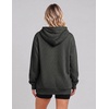 image:imageZeagoo Hoodies for Women Casual Button Collar Drawstring Long Sleeve Hooded Sweatshirt Pullover Tops for Fall Winter 2026Dark Grey