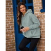 image:imageZeagoo Hoodies for Women Casual Button Collar Drawstring Long Sleeve Hooded Sweatshirt Pullover Tops for Fall Winter 2026Gray Green