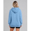 image:imageZeagoo Hoodies for Women Casual Button Collar Drawstring Long Sleeve Hooded Sweatshirt Pullover Tops for Fall Winter 2026Light Blue