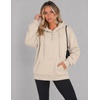 image:imageZeagoo Hoodies for Women Casual Button Collar Drawstring Long Sleeve Hooded Sweatshirt Pullover Tops for Fall Winter 2026Moon Grey